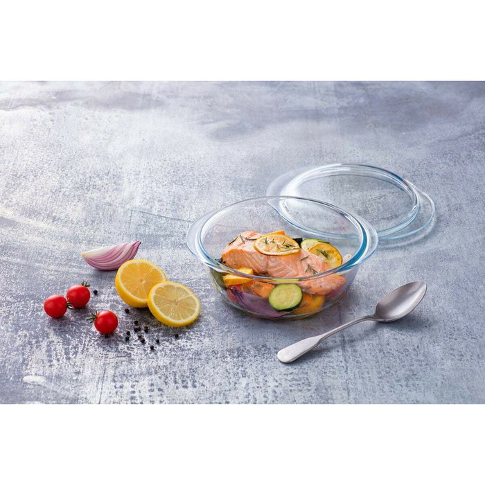 Pyrex Cacerola Essentials de Vidrio Borosilicato con Tapa, 2,1 L, 24x20 cm