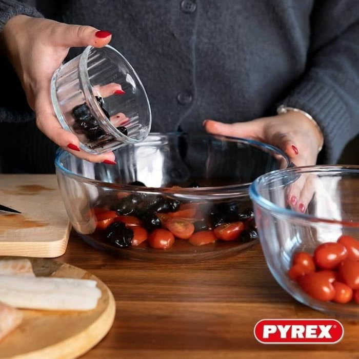Pyrex Cacerola Essentials de Vidrio Borosilicato con Tapa, 2,1 L, 24x20 cm