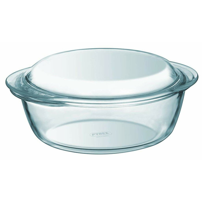 Pyrex Cacerola Essentials de Vidrio Borosilicato con Tapa, 2,1 L, 24x20 cm