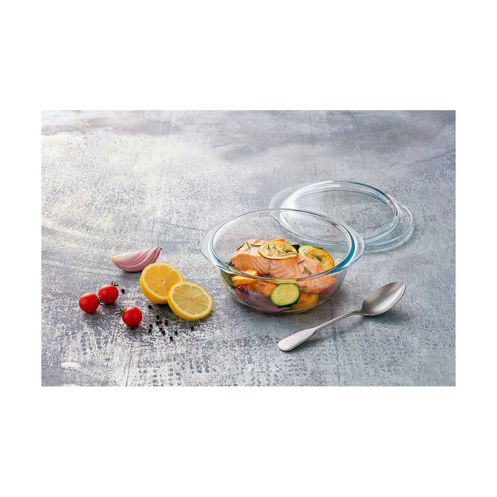 Pyrex Cacerola Essentials de Vidrio Borosilicato con Tapa, 2,1 L, 24x20 cm