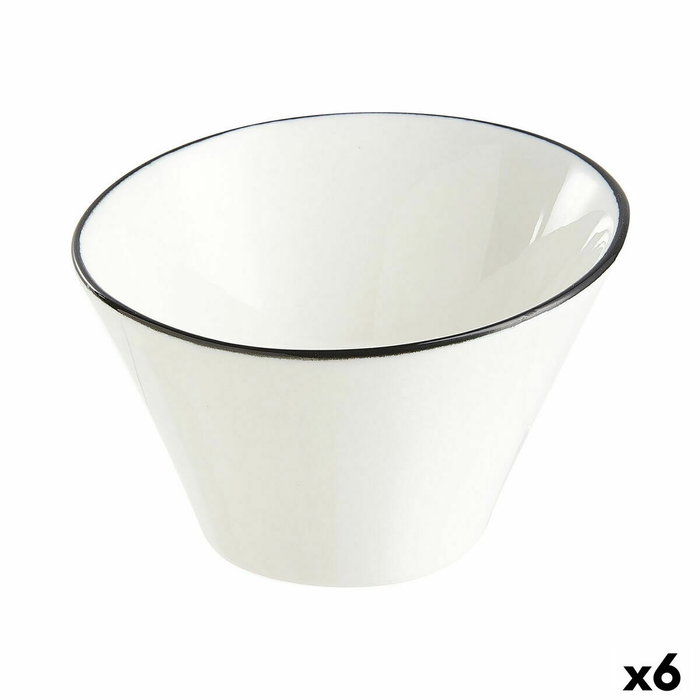 Arcoroc Bol Porcelana Appetizer Filet Blanco y Negro (6 Unidades) 9,5 cm