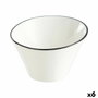 Arcoroc Bol Porcelana Appetizer Filet Blanco y Negro (6 Unidades) 9,5 cm