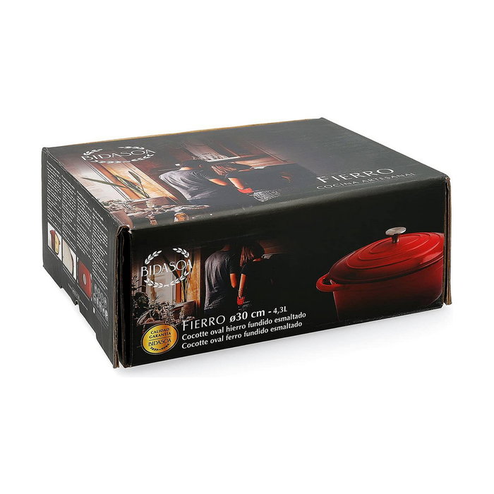Bidasoa Cocotte Hierro Fundido Esmaltado Fierro Rojo 4,3 L Bidasoa Cocotte Hierro Fundido Esmaltado Fierro Rojo 4,3 L