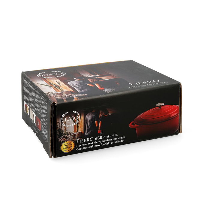 Bidasoa Cocotte Hierro Fundido Esmaltado Fierro Rojo 4,3 L