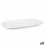 Bidasoa Fuente Rectangular Glacial Blanco 36 x 21 cm (3 Unidades)