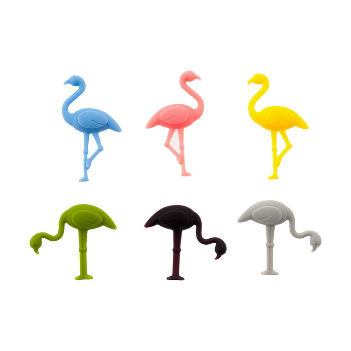 Koala Set de 6 Identificadores de Copas Flamingo Verde Koala Set de 6 Identificadores de Copas Flamingo Verde