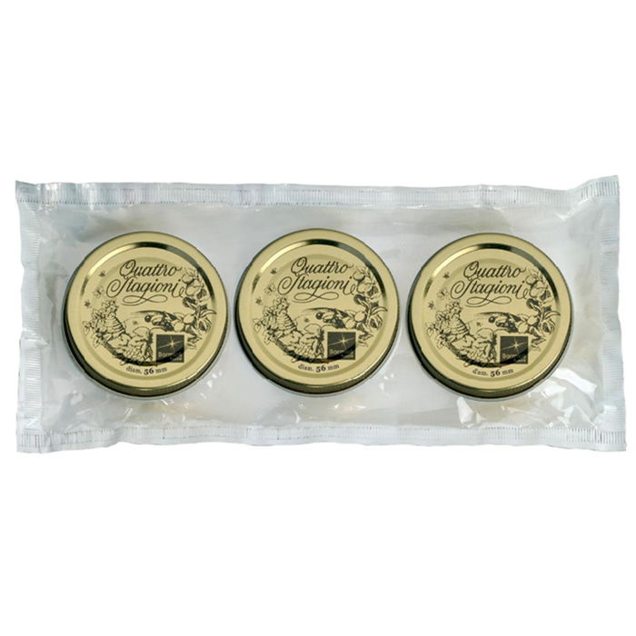 Set 3 Tapas Inox Quattro Stagioni Bormioli Rocco 56 mm