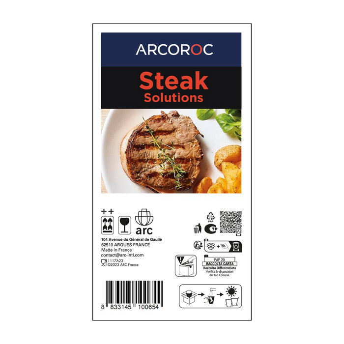 Set 6 Platos Steak Opal Solution Arcoroc 30x26 cm Set 6 Platos Steak Opal Solution Arcoroc 30x26 cm