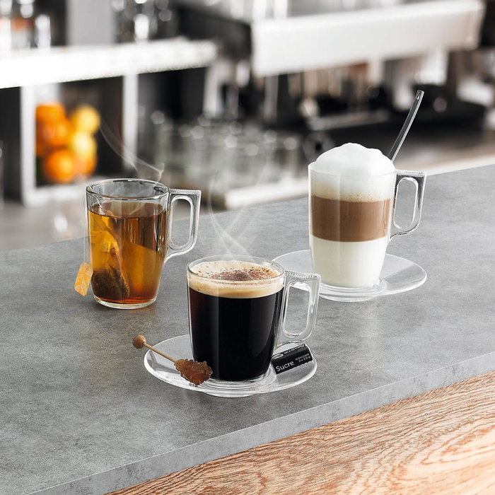 Caja 6 Mugs Vidrio Voluto Arcoroc 40 cL