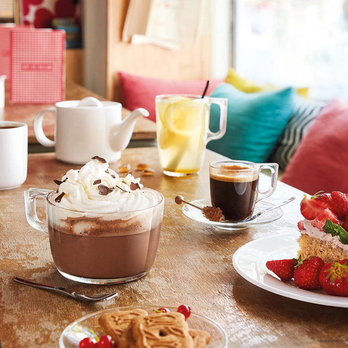 Caja 6 Mugs Vidrio Voluto Arcoroc 40 cL