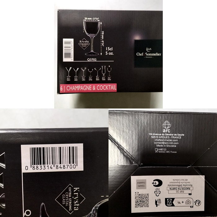 Chef & Sommelier Caja de 6 Copas Cocktail Nick & Nora 15 cL Chef & Sommelier Caja de 6 Copas Cocktail Nick & Nora 15 cL