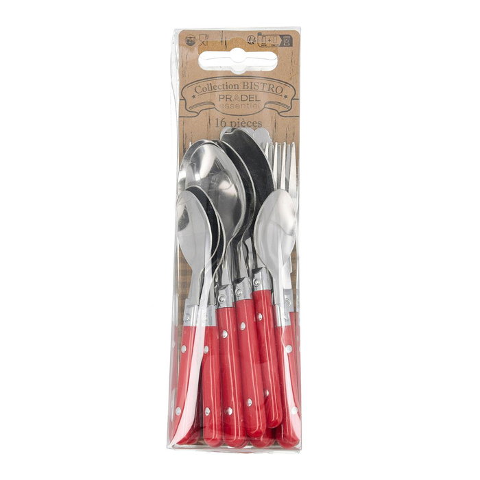 Set 16 Cubiertos Acero Inox Saxo Pradel 25 cm-1,2 mm