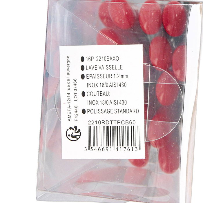 Set 16 Cubiertos Acero Inox Saxo Pradel 25 cm-1,2 mm