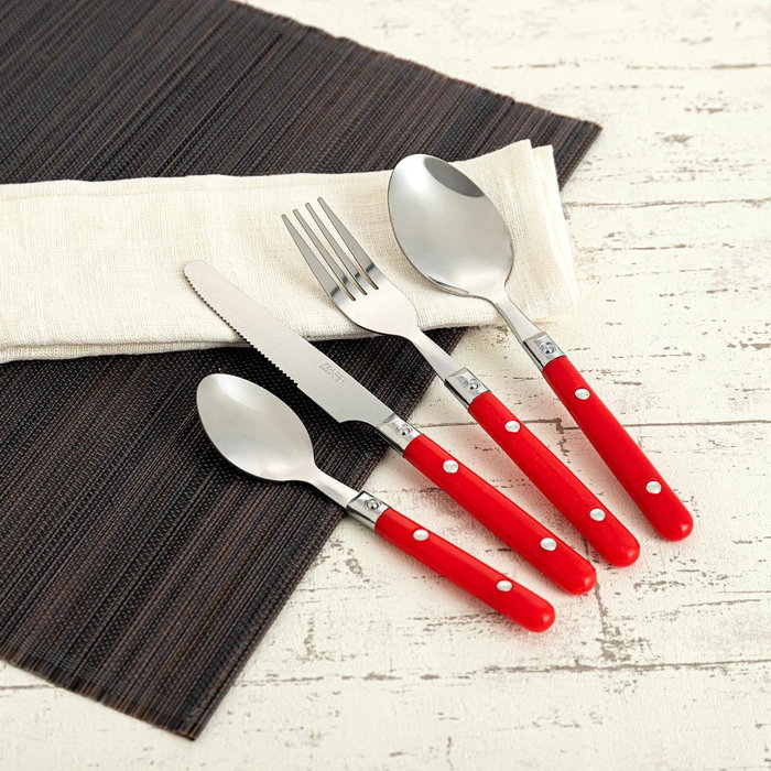 Set 16 Cubiertos Acero Inox Saxo Pradel 25 cm-1,2 mm