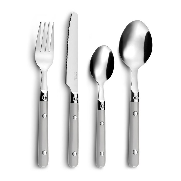 Pradel Set de 16 Cubiertos Saxo Gris 25 cm-1,2 mm