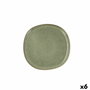 Bidasoa Plato Llano Cerámico Ikonic Verde 20,2x19,7 cm (6 Unidades)