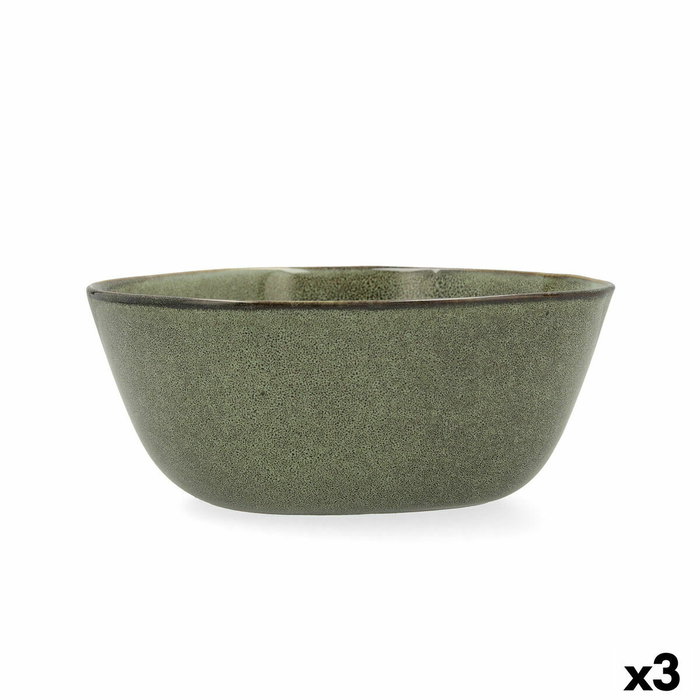Bidasoa Ensaladera Cerámica Ikonic Verde (3 Unidades) 20x19,5x8,5 cm