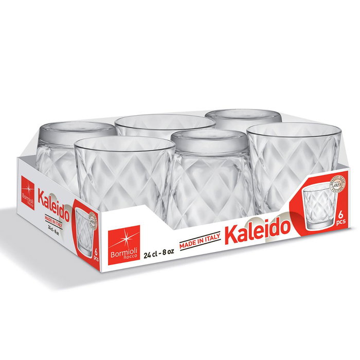 Set 6 Vasos Bajos Vidrio Kaleido Bormioli Rocco 25 cL Set 6 Vasos Bajos Vidrio Kaleido Bormioli Rocco 25 cL