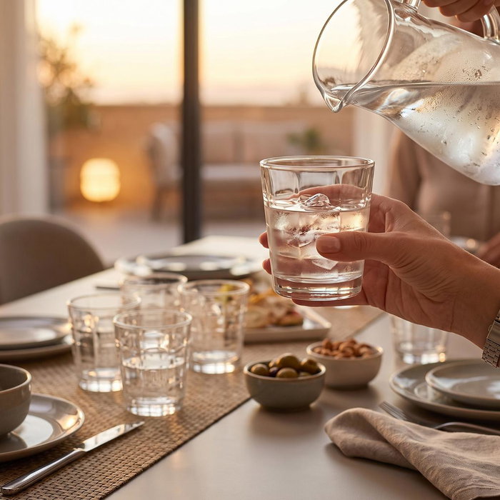 Bormioli Rocco Set de 6 Vasos Bajos Cube Acqua de 24,5 cl