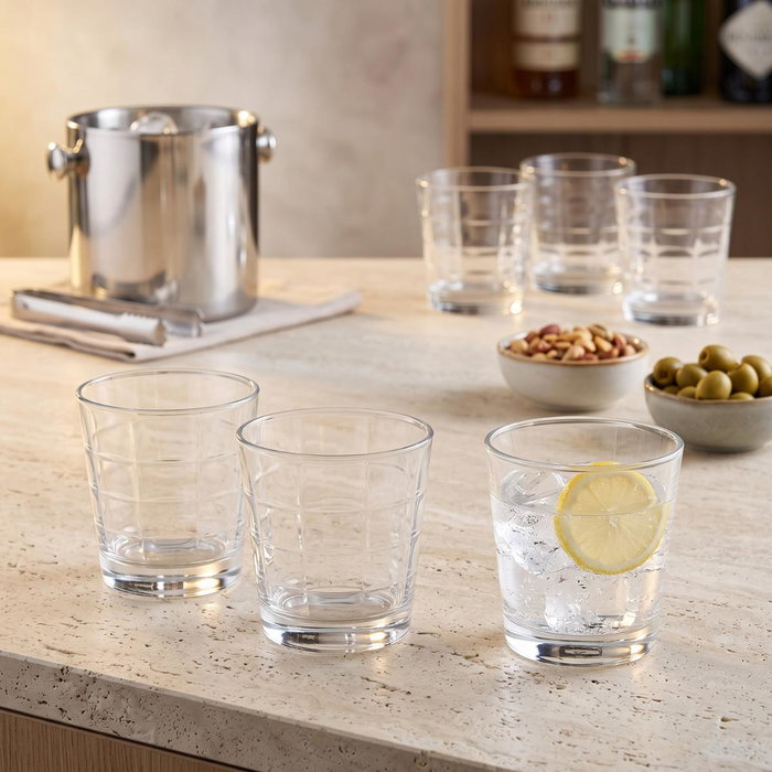 Bormioli Rocco Set de 6 Vasos Bajos Cube Acqua de 24,5 cl