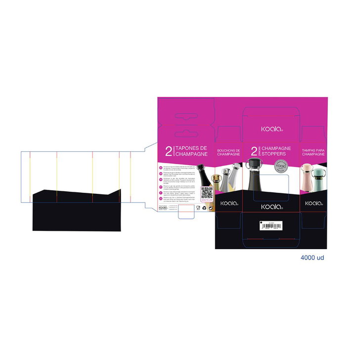 Set Tapones Cava Inox Bodega Koala 2 Piezas X 5x3,5 cm Set Tapones Cava Inox Bodega Koala 2 Piezas X 5x3,5 cm