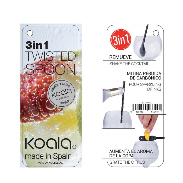 Cuchara Cóctel Polipropileno Basic Koala 31x2,7 cm Cuchara Cóctel Polipropileno Basic Koala 31x2,7 cm