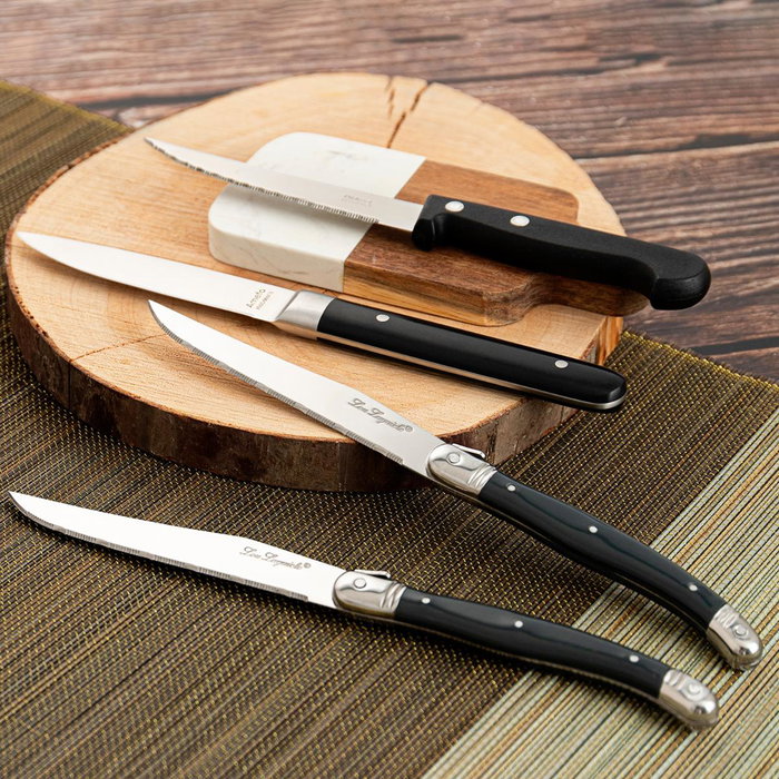 Set 6 Cuchillos Steaks Acero Inox Tradition Lou Laguiole 23x2x1,1 cm