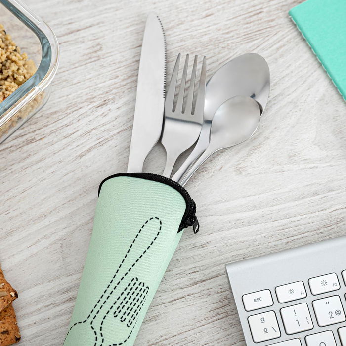 Set 4 Cubiertos Acero Viba Quid 24,5x6x3 cm