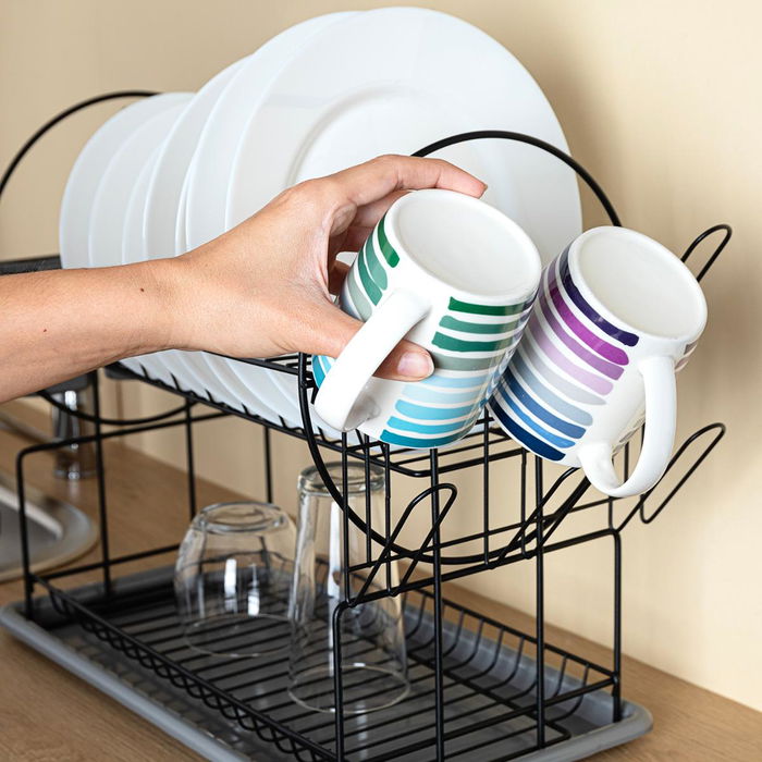 Escurridor 2 Alturas con Cubertero y Pos Armony Quid 52x23x36 cm