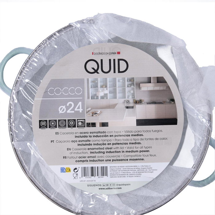 Cacerola Acero Esmaltado Cocco Quid 24 cm - 3,8 L