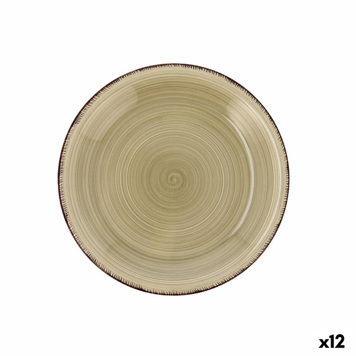 Quid Plato de Postre Cerámico Vita Natura 19 cm Verde (12 Unidades)
