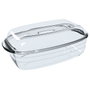Molde para Horno Ô Cuisine Rectangular Con Tapa 37,5 x 22,5 x 10,6 cm Transparente (3 Unidades)