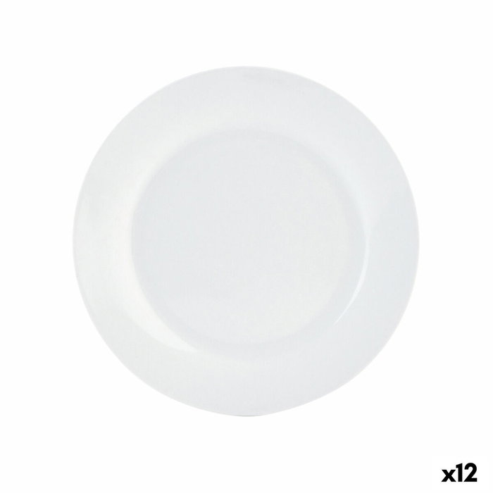 Quid Plato Llano Basic de Porcelana 27 cm (12 Unidades) Blanco