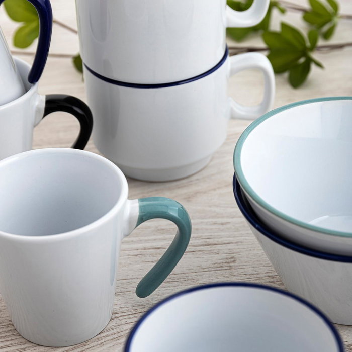 Bol Quid Vita Tribal Desayuno Cerámica Blanco (500 ml) (12 Unidades)