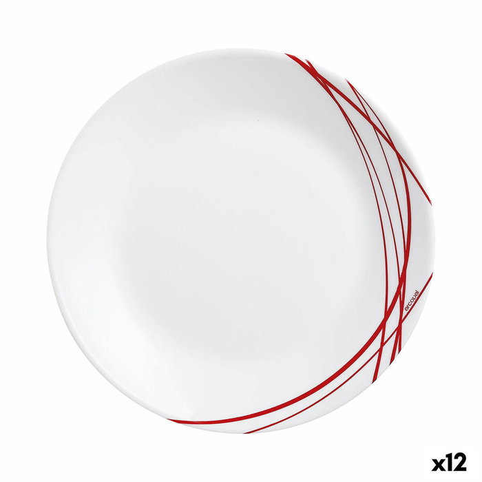 Arcopal Plato Postre Opal Domitille Rojo 18 cm (12 Unidades)