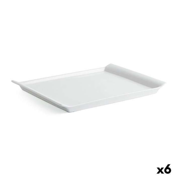 Quid Fuente Rectangular Gastro Fresh 31x23 cm (6 Unidades) Blanco