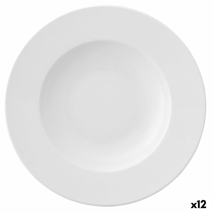 Ariane Plato Hondo Prime 23 cm (12 Unidades) Blanco