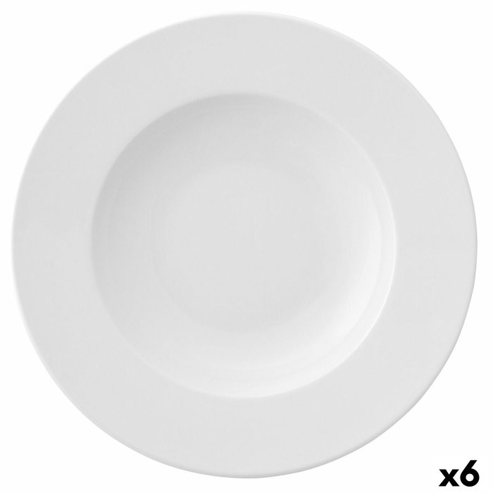 Ariane Prime Plato Hondo de Porcelana 26 cm (6 Unidades) Blanco