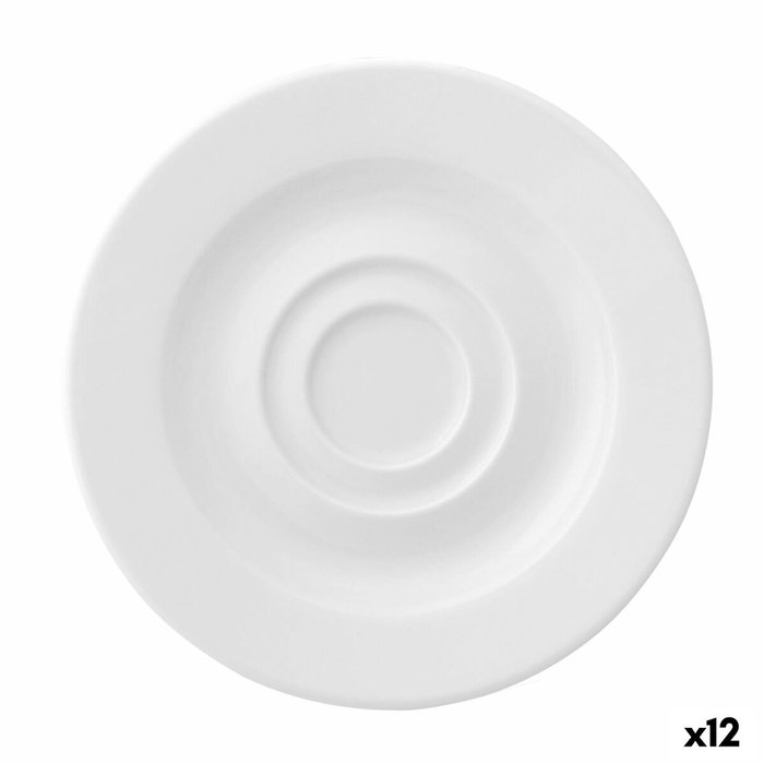 Ariane Plato Espresso Porcelana Prime 13 cm (12 Unidades) Blanco