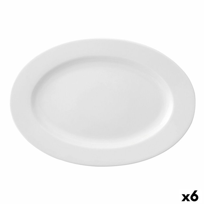Ariane Plato Oval Porcelana Prime 32x25 cm Blanco (6 Unidades) Adopted SKU: S2707909