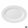 Ariane Plato Oval Porcelana Prime 38x25 cm (6 Unidades) Blanco