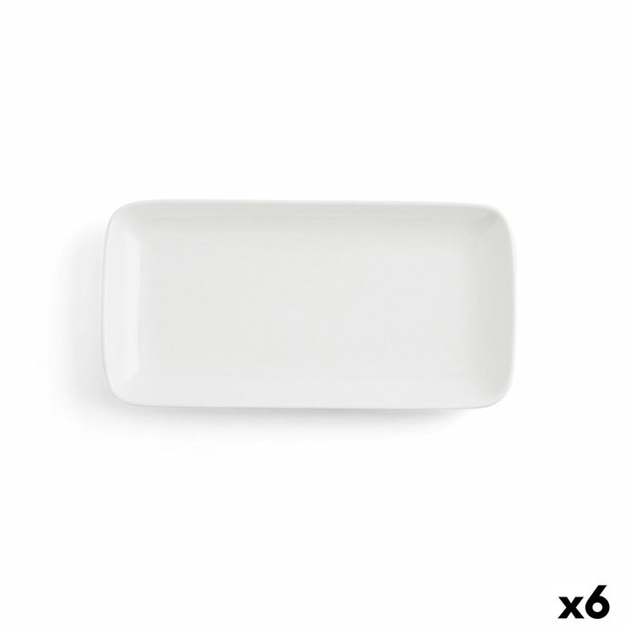 Ariane Fuente Rectangular Porcelana Vital Coupe Ariane 28x14 cm Blanco (6 Unidades) SKU: S2707947