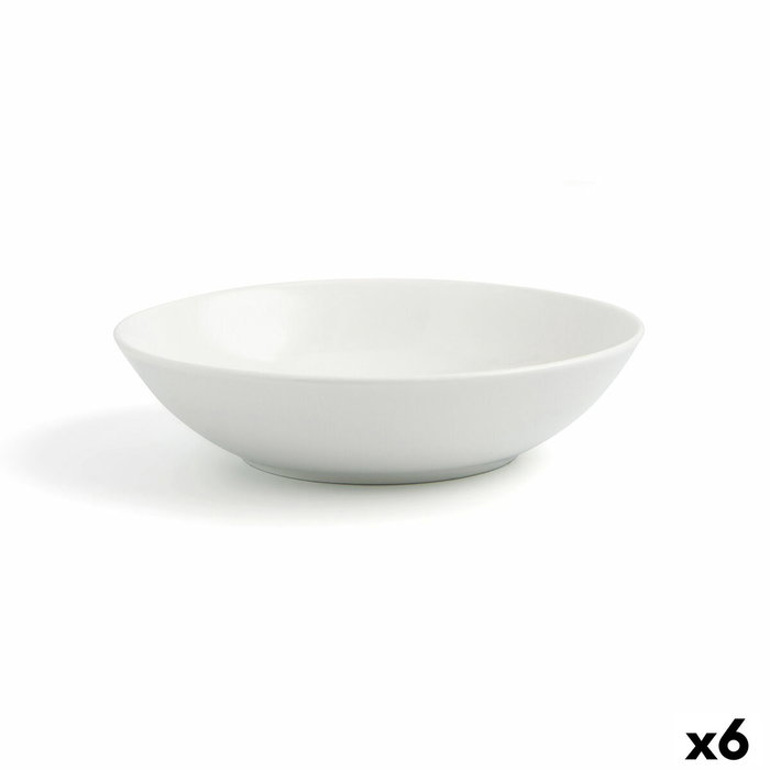 Ariane Plato Hondo Vital Coupe 21 cm (6 Unidades) Blanco de Porcelana