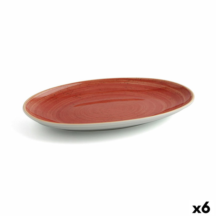 Ariane Fuente Oval Terra Rojo 32 cm (6 Unidades) Armonía en Cerámica