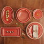Ariane Fuente Rectangular Porcelana Terra Roja 36x16,5 cm (6 Unidades)