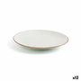 Ariane Plato Llano Terra 18 cm (12 Unidades) Beige de Porcelana Cherámica de Alta Calidad