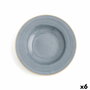Ariane Plato Hondo Terra Azul 26 cm (6 Unidades) de Porcelana