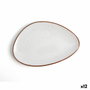 Ariane Plato Triangular Porcelana Terra 21 cm (12 Unidades) Beige