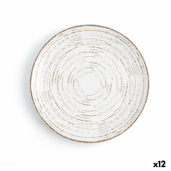 Ariane Plato Llano Tornado White 21 cm (12 Unidades) de Porcelana