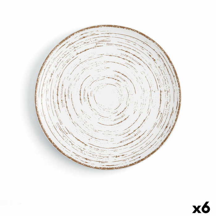 Ariane Plato Llano Tornado White 24 cm (6 Unidades) de Porcelana